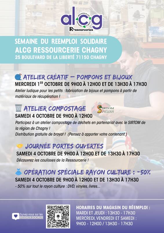 Semaine du réemploi solidaire - ALCG Chagny