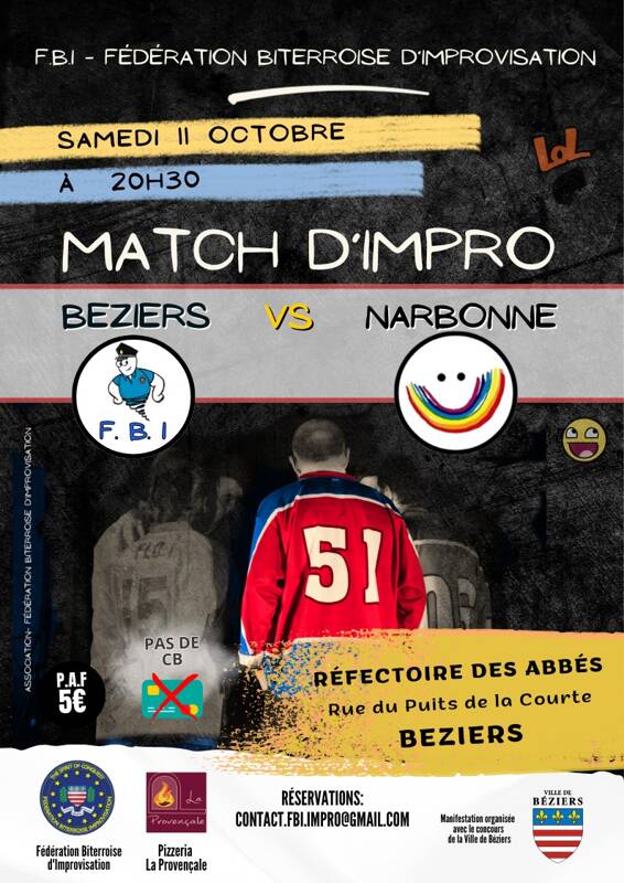 Match d'impro FBI (Béziers) vs Brigade du Bonheur (Narbonne)