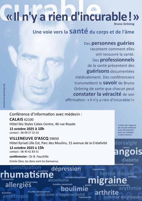 Un chemin naturel vers la santé. CONFERENCE MEDICALE.