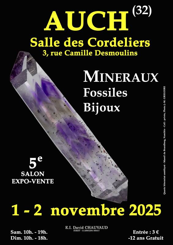 5e SALON MINERAUX FOSSILES BIJOUX