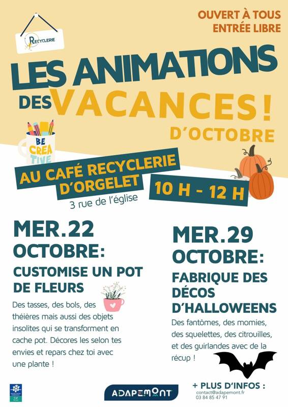 Les animations des vacances d'octobre !