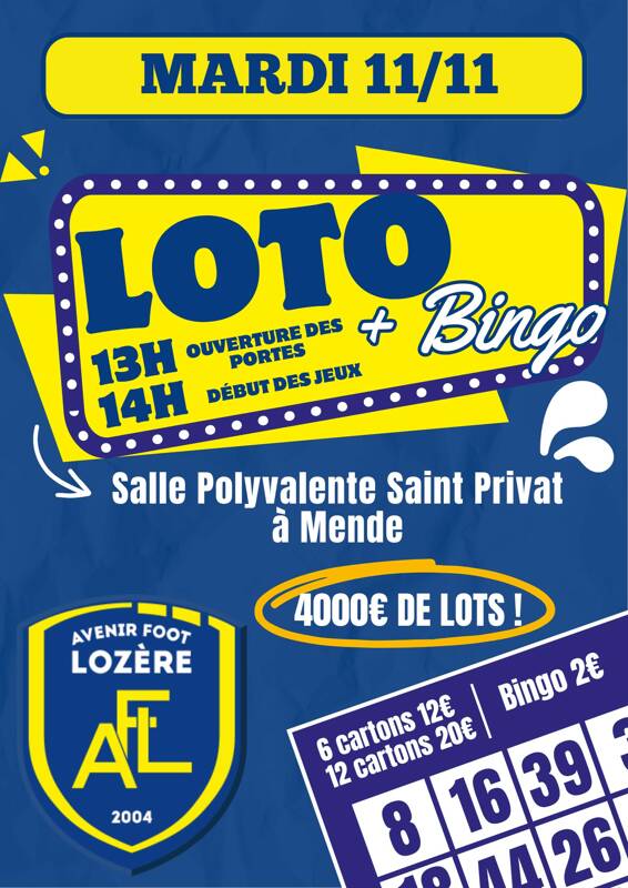 loto d'automne de l'Avenir Foot Lozère