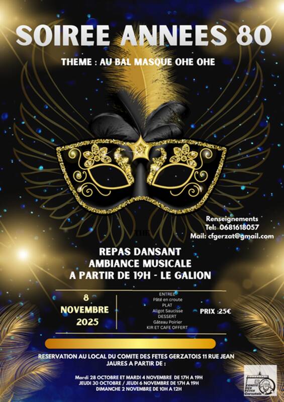 Repas dansant années 80/90