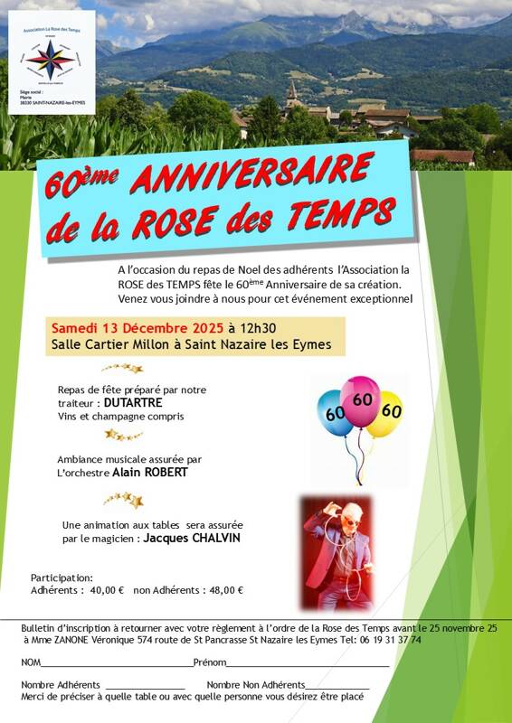 60ème Anniversaire de la Rose des Temps