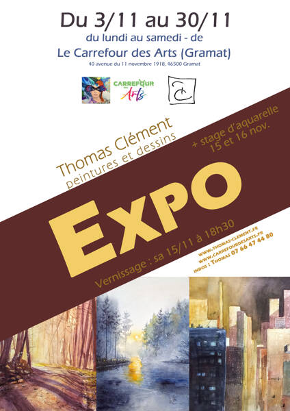 Exposition peinture, Thomas Clément illumine le Carrefour des Arts