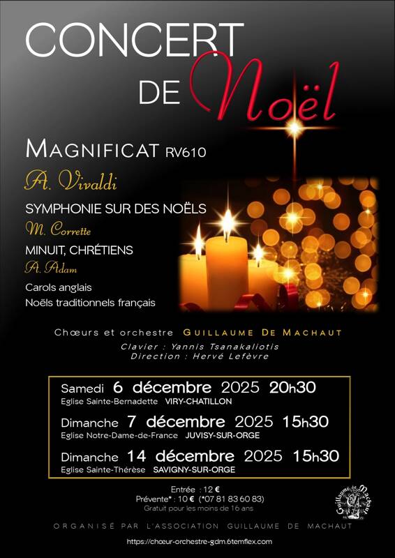 CONCERT DE NOEL DES ENSEMBLES DE L'ASSOCIATION GUILLAUME DE MACHAUT