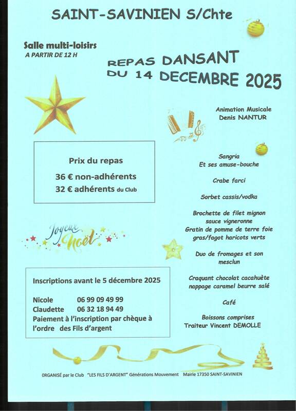 REPAS DE NOËL des FILS D'ARGENT