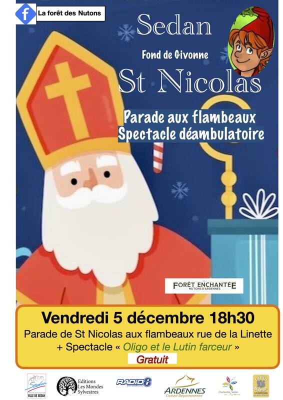 Parade aux flambeaux de la st Nicolas -Spectacle déambulatoire.
