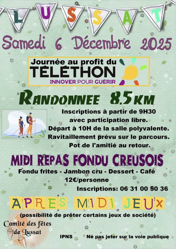 Journée au profit du Téléthon