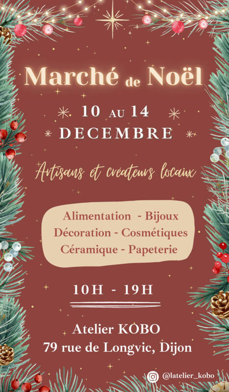 Marché de Noël de l'Atelier Kobo 2025