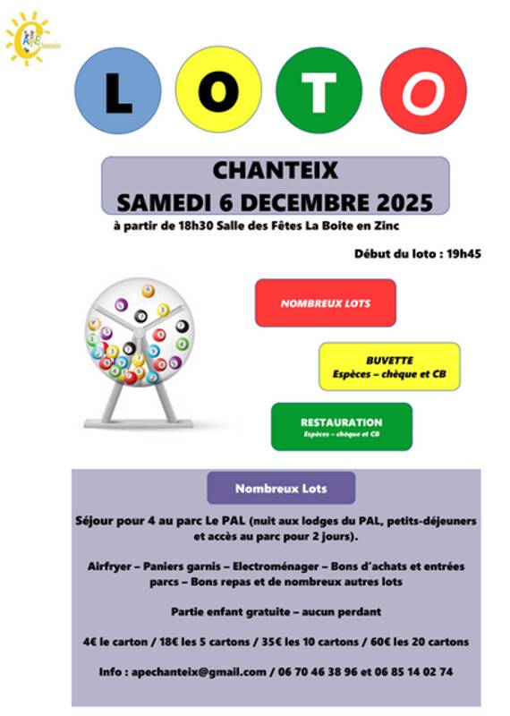 LOTO 2025 APE CHANTEIX