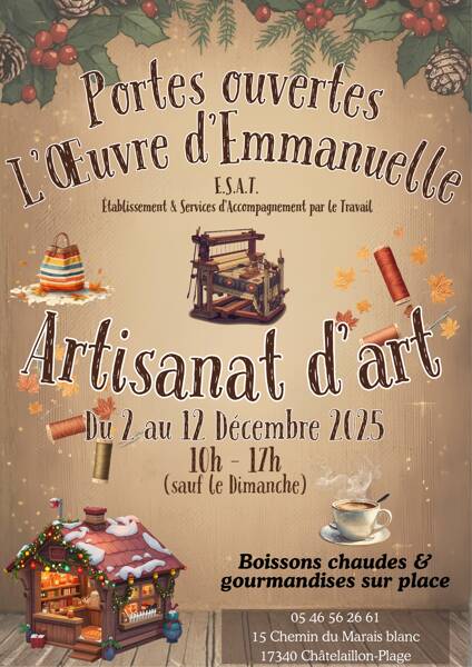 Portes ouvertes atelier d'artisanat d'art ESAT L'Œuvre d'Emmanuelle