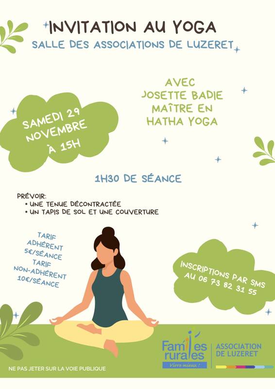 Invitation au yoga avec Josette Badie