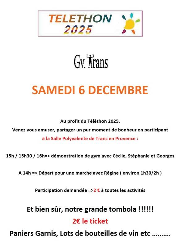 GV en faveur du Téléthon