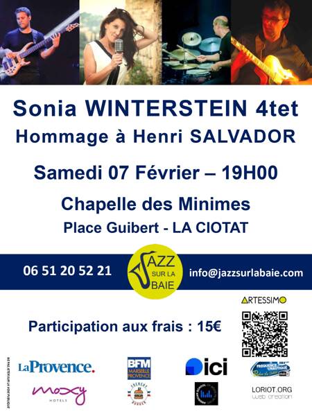 Concert JAZZ SUR LA BAIE avec Sonia WINTERSTEIN Quartet