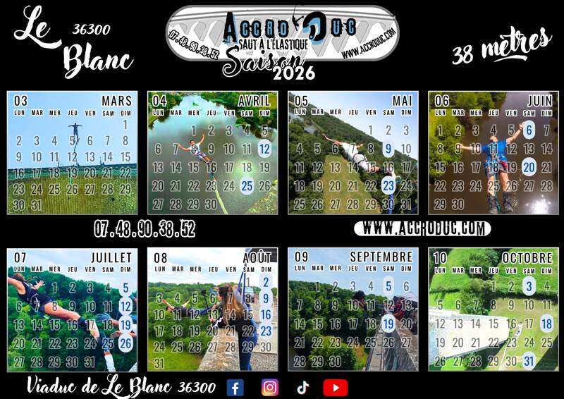Saut à l'élastique Le Blanc