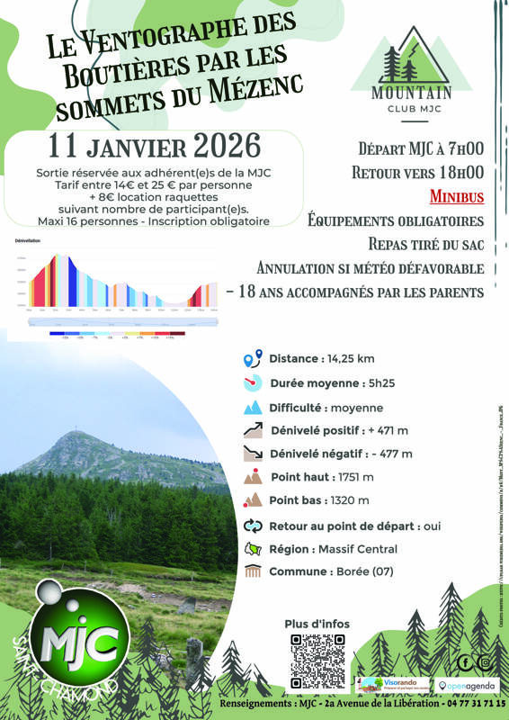 Le ventographe des boutières par les sommets du Mezenc