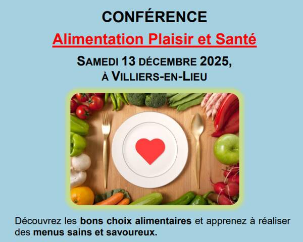Conférence Alimentation Santé et Plaisir