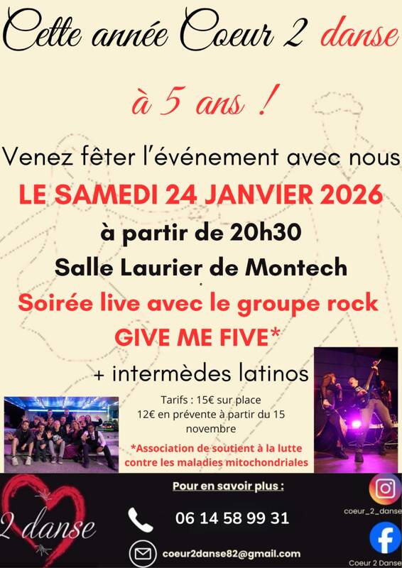 Soirée dansante Rock en Live et Latino par DJ