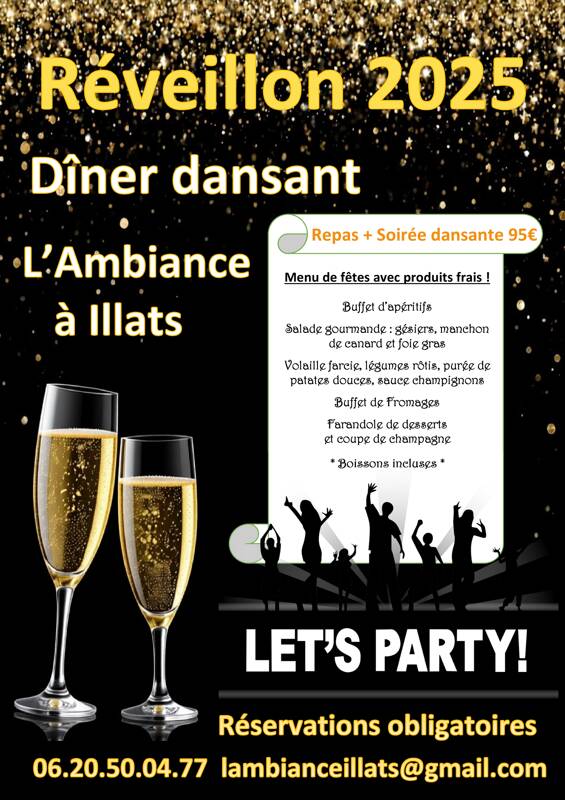 Réveillon 2025 à Illats salle L'Ambiance