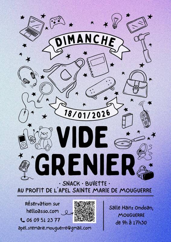 VIDE GRENIER de l'APEL Sainte-Marie à Mouguerre