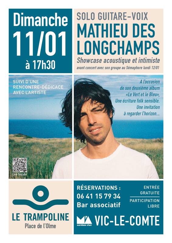 Mathieu des Longchamps - Show case intimiste - Guitare/voix