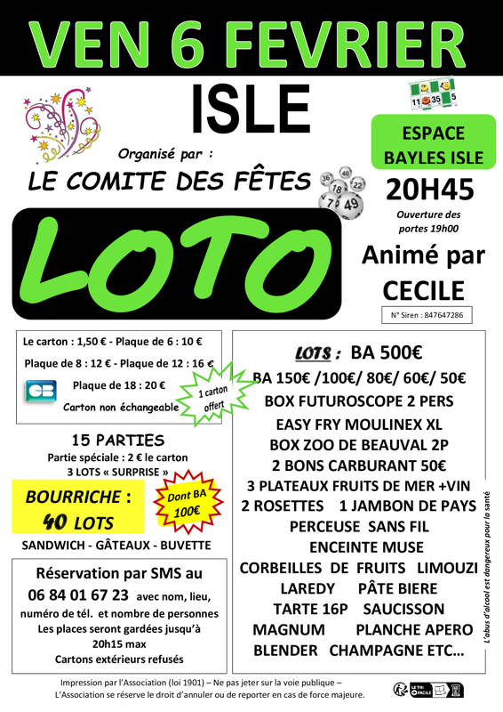 Loto du Comité des fetes