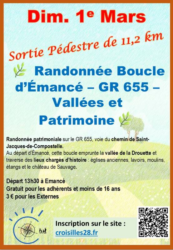 Randonnée Boucle d’Émancé – Drouet-sur-Drouette– Vallées et patrimoine