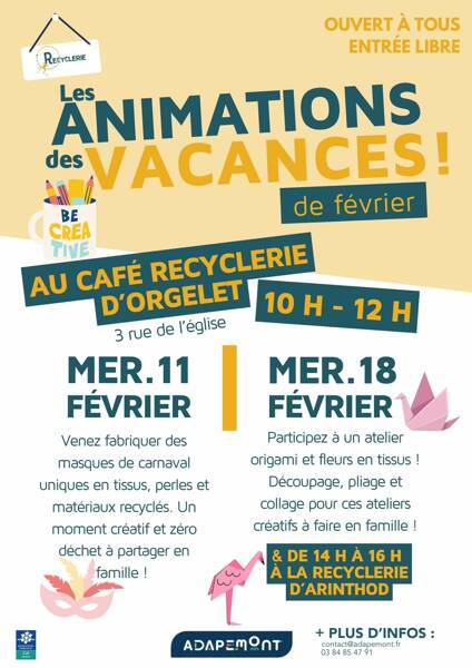 Les animations des vacances
