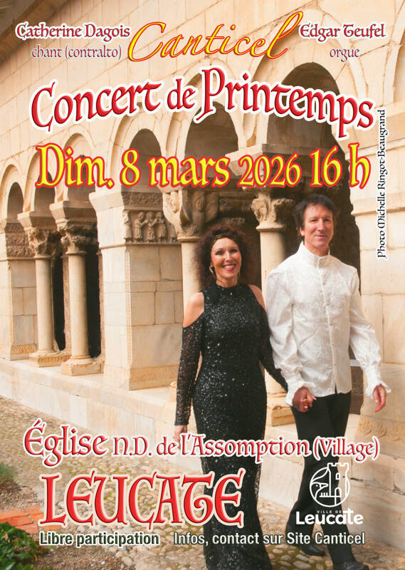 Concert en prélude au Printemps avec Canticel à l’église