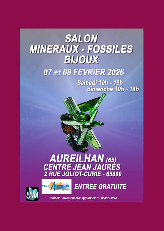 Salon minéraux, fossiles, bijoux de créateur et bien-être.