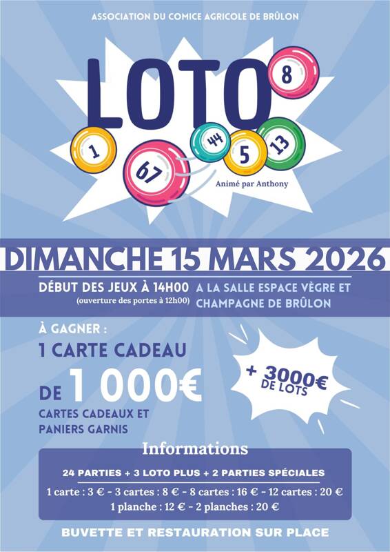 GRAND LOTO à BRÛLON