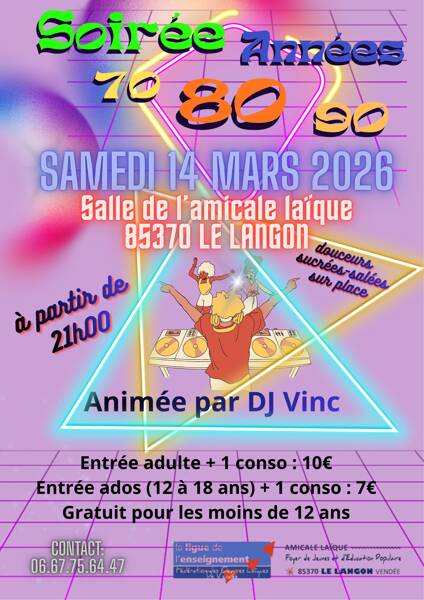 SOIREE ANNEE 70,80,90