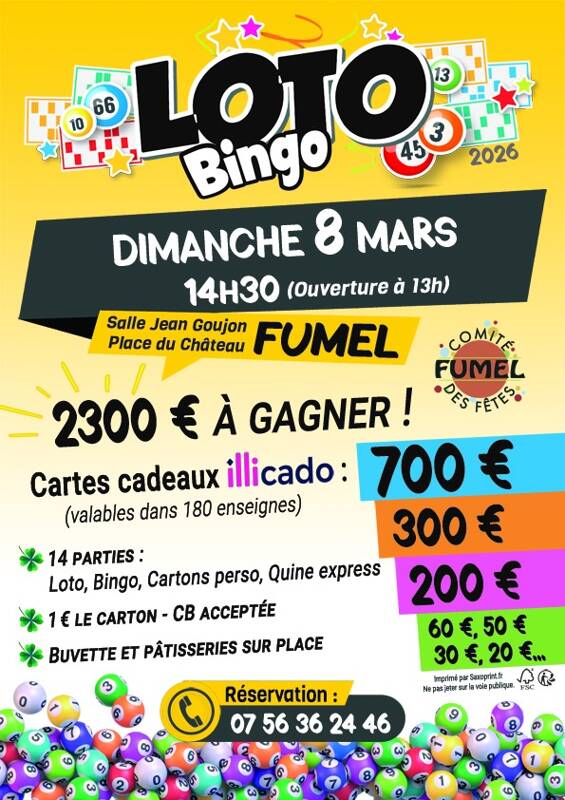 LOTO BINGO DU COMITE DES FETES DE FUMEL