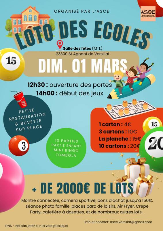 Loto des écoles versillacoises