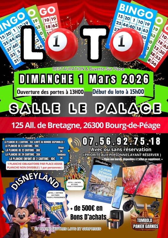 Grand Loto à Bourg-de-Péage