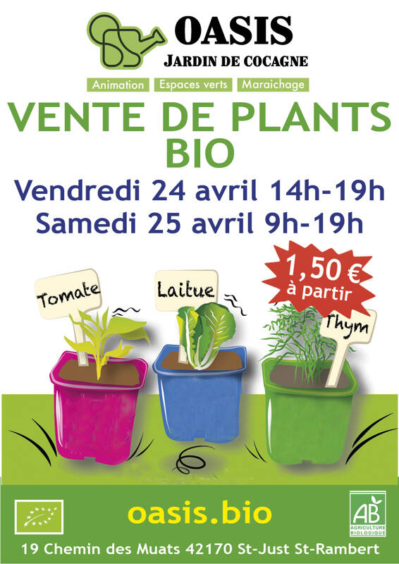 Vente de Plants Bio à OASIS Jardin de Cocagne