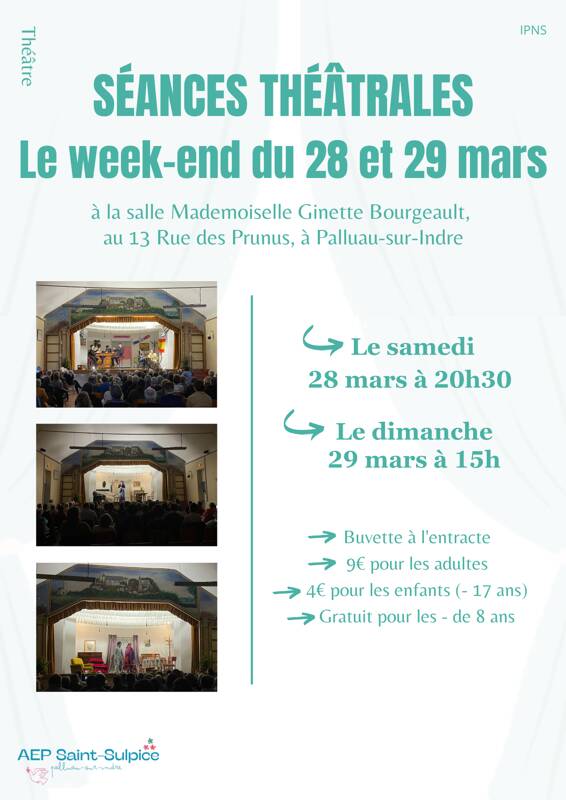 Théâtre à Palluau le 28 et 29 mars !