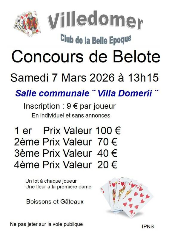 Concours de belote de la Belle Epoque