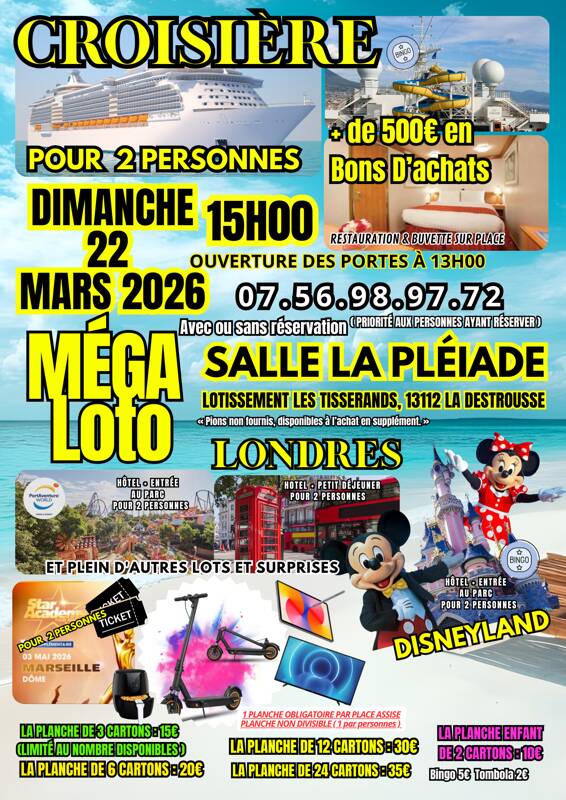 Méga loto à la destrousse