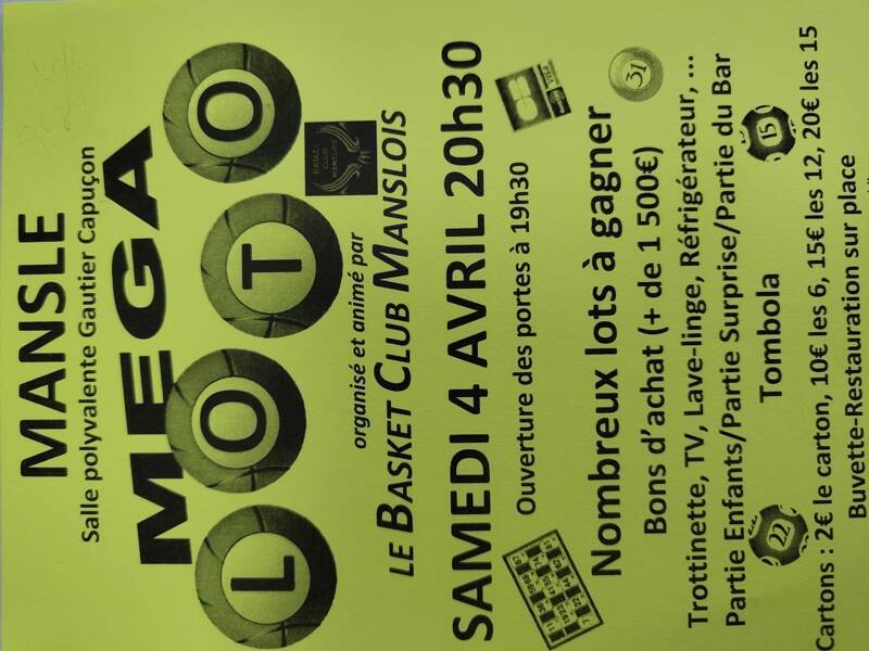 Mega Loto du basket club Manslois