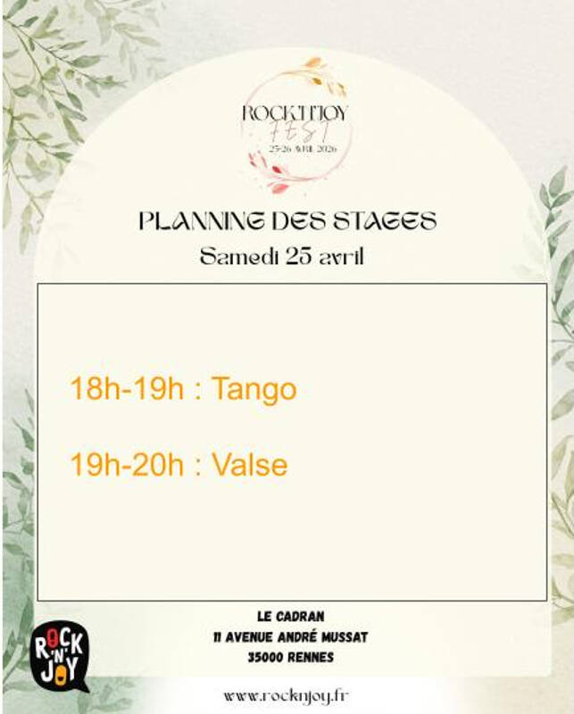 Stage Tango & Valse