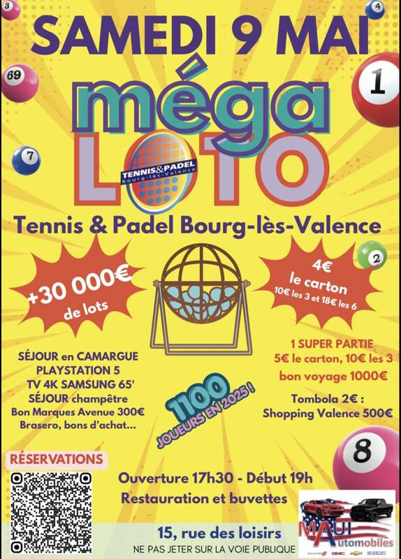 Méga Loto Tennis et Padel