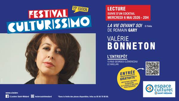 Festival Culturissimo - Lecture de Valérie Bonneton