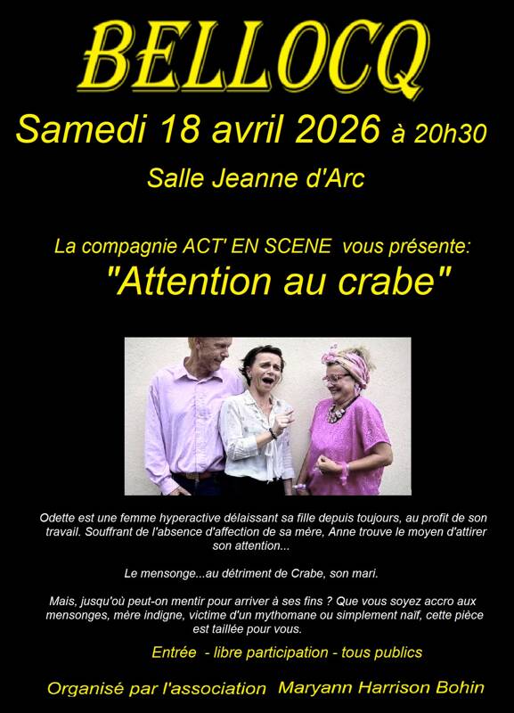 Théâtre : ATTENTION AU CRABE
