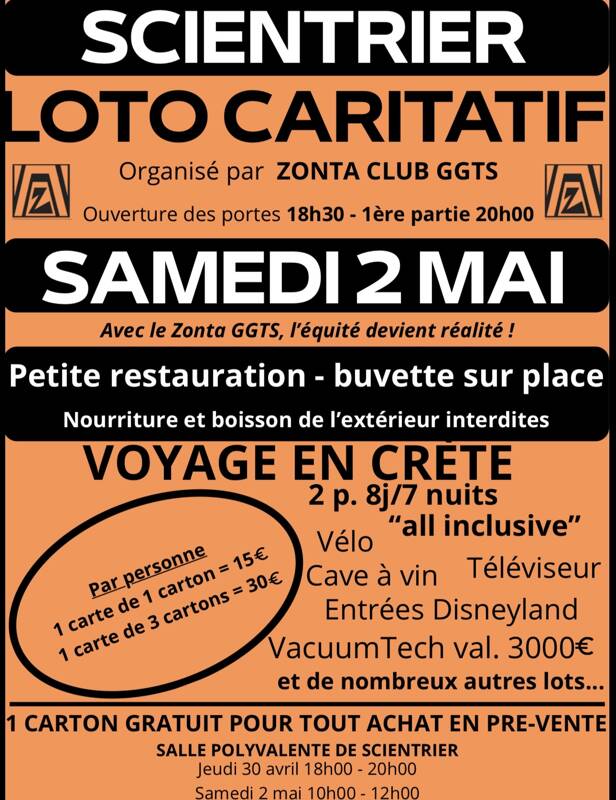 LOTO CARITATIF -Très jolis lots à gagner!
