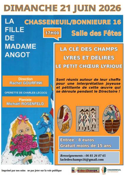 3 CHOEURS chantent....LA FILLE DE MADAME ANGOT