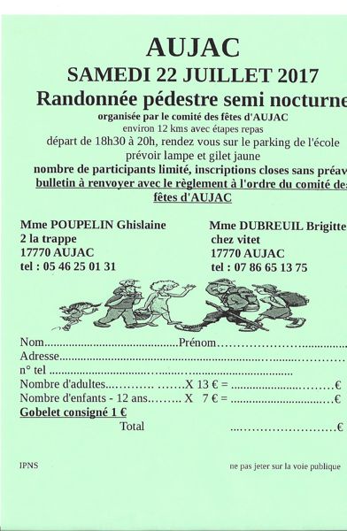 randonnée pedestre semi nocturne