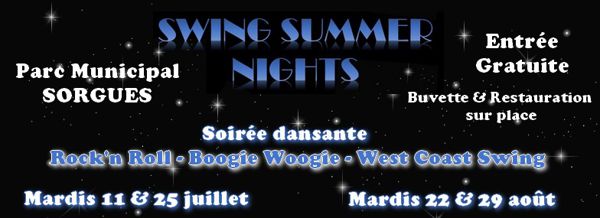 SWING SUMMER NIGHTS Rock Boogie West Coast Swing