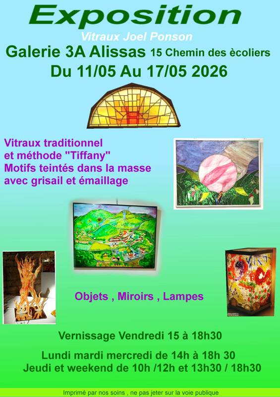 Exposition Vitraux et travail du verre